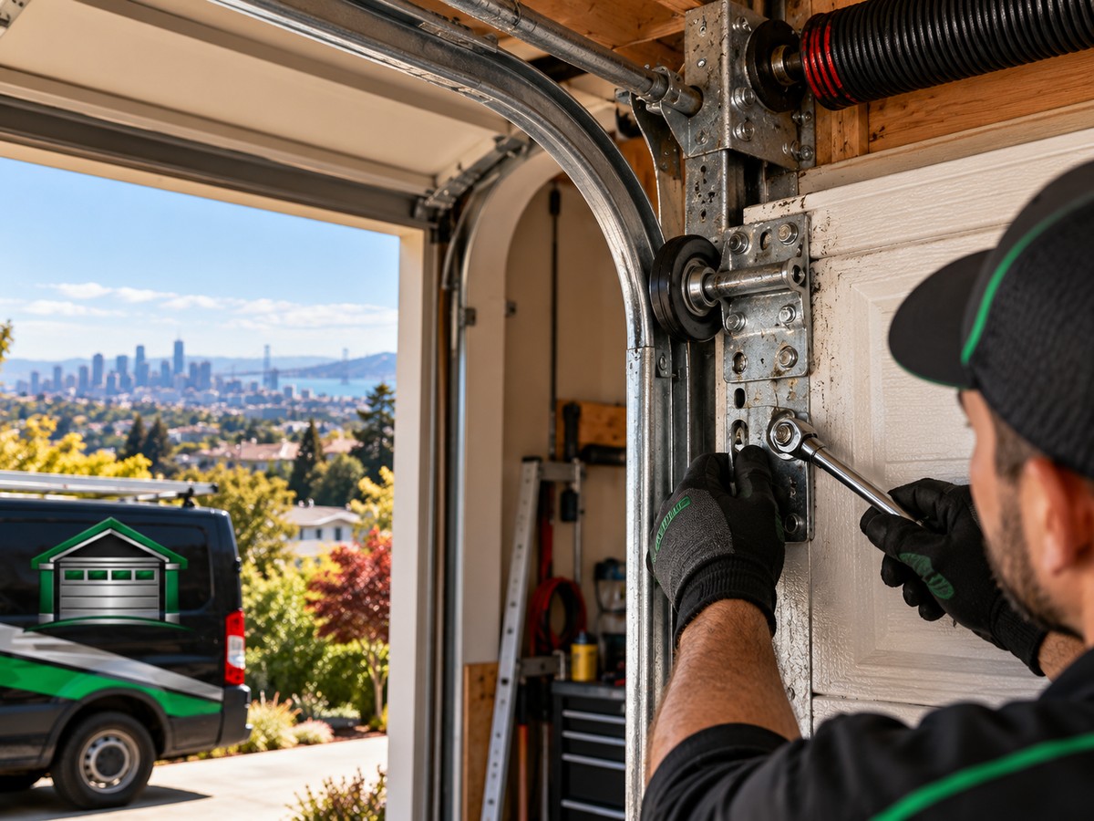 Garage door hardware inspection